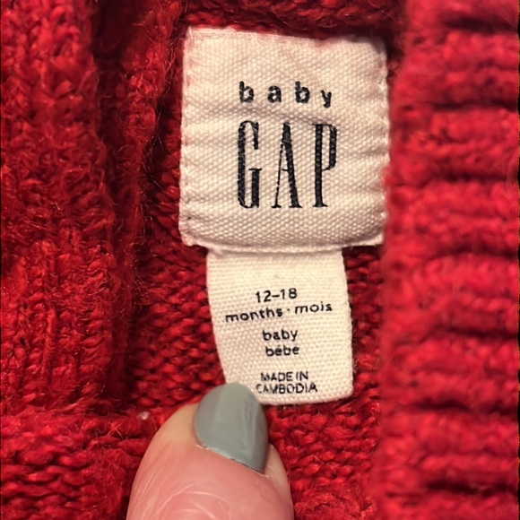 Baby Gap Red Sweater 12-18M - Picture 2 of 5